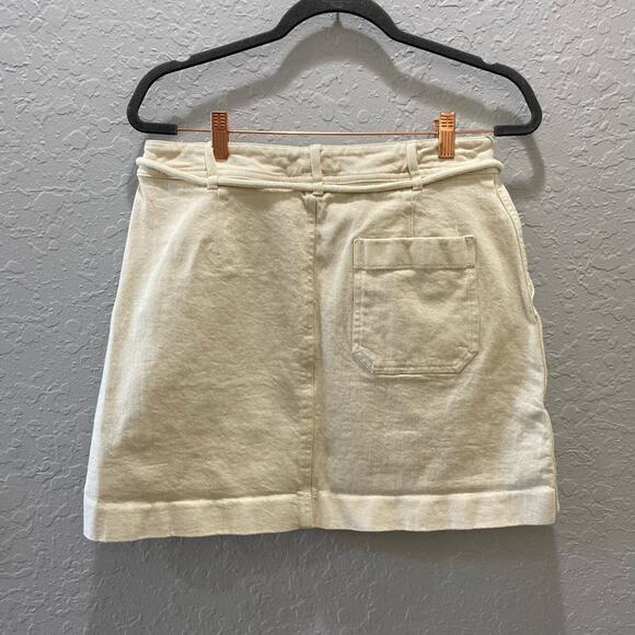 Madewell Capital A-Line Denim Mini Skirt Sz 10 Boho Preppy - Picture 5 of 9